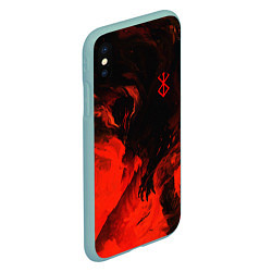 Чехол iPhone XS Max матовый БЕРСЕРК красками, цвет: 3D-мятный — фото 2