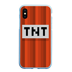 Чехол iPhone XS Max матовый TNT, цвет: 3D-голубой