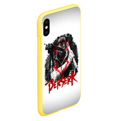 Чехол iPhone XS Max матовый Берсерк - Berserk, цвет: 3D-желтый — фото 2