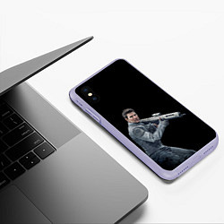 Чехол iPhone XS Max матовый Том Круз, цвет: 3D-светло-сиреневый — фото 2