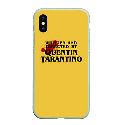 Чехол iPhone XS Max матовый Quentin Tarantino, цвет: 3D-салатовый