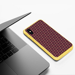 Чехол iPhone XS Max матовый Живая текстура, цвет: 3D-желтый — фото 2