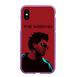 Чехол iPhone XS Max матовый The weeknd, цвет: 3D-фиолетовый