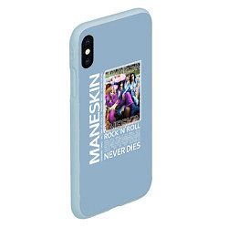 Чехол iPhone XS Max матовый Maneskin RocknRoll, цвет: 3D-голубой — фото 2
