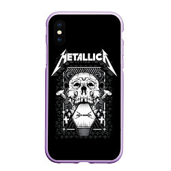 Чехол iPhone XS Max матовый Death magnetic, цвет: 3D-сиреневый