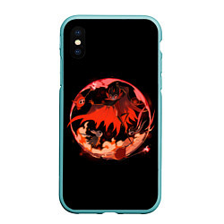 Чехол iPhone XS Max матовый Мир Пустого рыцаря, цвет: 3D-мятный