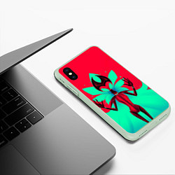 Чехол iPhone XS Max матовый Grimm, цвет: 3D-салатовый — фото 2