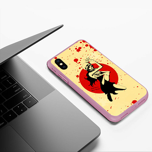 Чехол iPhone XS Max матовый Нико Робин One Piece / 3D-Розовый – фото 3