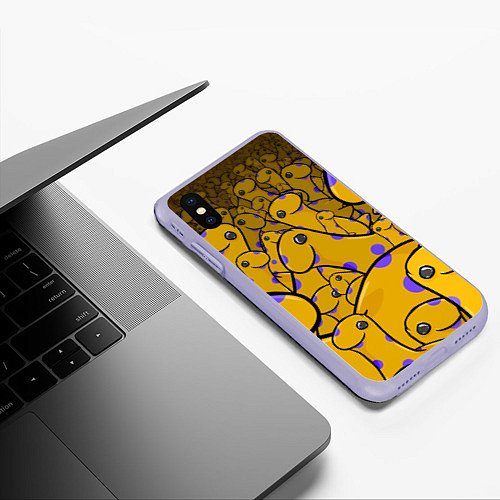 Чехол iPhone XS Max матовый Nessy / 3D-Светло-сиреневый – фото 3
