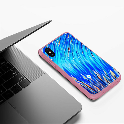 Чехол iPhone XS Max матовый Морские водоросли! / 3D-Малиновый – фото 3