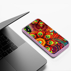 Чехол iPhone XS Max матовый Тропики, цвет: 3D-сиреневый — фото 2