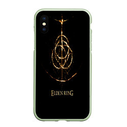 Чехол iPhone XS Max матовый Elden Ring, цвет: 3D-салатовый