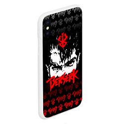 Чехол iPhone XS Max матовый BERSERK ЛОГО, цвет: 3D-белый — фото 2