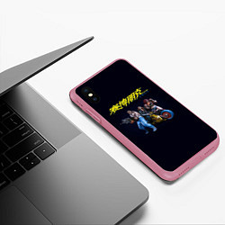 Чехол iPhone XS Max матовый КИБЕРПАНК CYBERPUNK 2077 Z, цвет: 3D-малиновый — фото 2