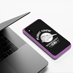 Чехол iPhone XS Max матовый Нормандия, цвет: 3D-фиолетовый — фото 2