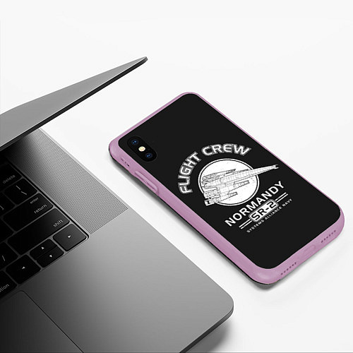 Чехол iPhone XS Max матовый Нормандия / 3D-Сиреневый – фото 3