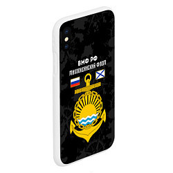 Чехол iPhone XS Max матовый Тихоокеанский флот ВМФ России, цвет: 3D-белый — фото 2
