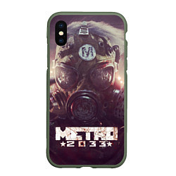 Чехол iPhone XS Max матовый MERTO 2033 ПРОТИВОГАЗ, цвет: 3D-темно-зеленый