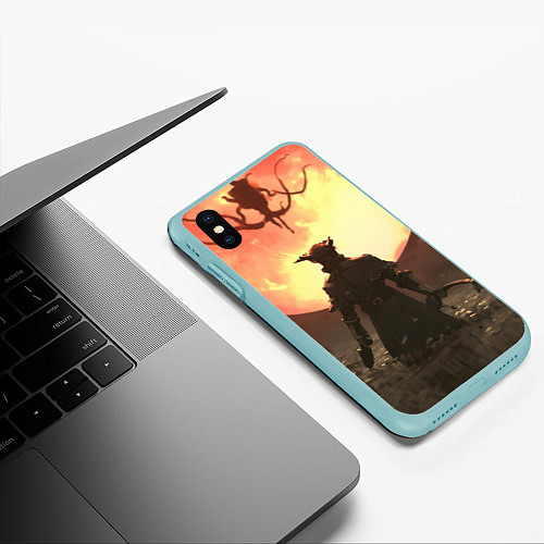 Чехол iPhone XS Max матовый Странник / 3D-Мятный – фото 3