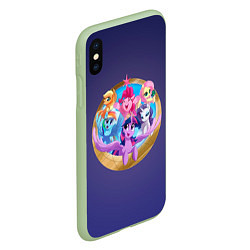 Чехол iPhone XS Max матовый Pony team, цвет: 3D-салатовый — фото 2