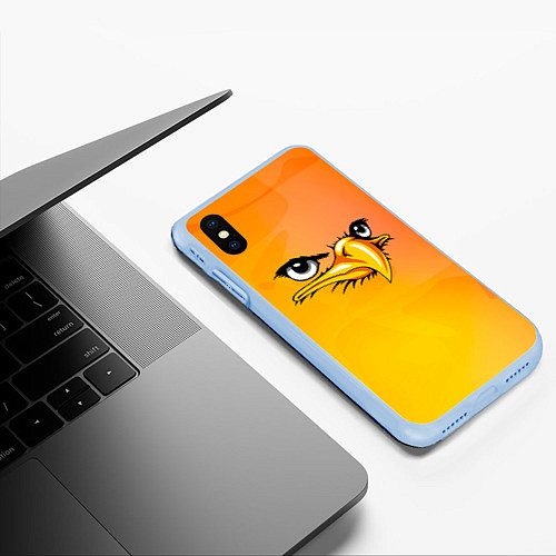 Чехол iPhone XS Max матовый Орёл 3d / 3D-Голубой – фото 3