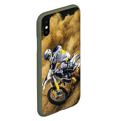 Чехол iPhone XS Max матовый HUSQVARNA ХУСКВАРНА SPORT, цвет: 3D-темно-зеленый — фото 2