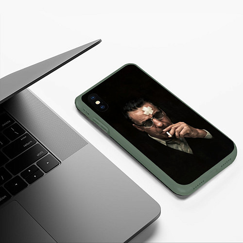Чехол iPhone XS Max матовый Линдерманн / 3D-Темно-зеленый – фото 3