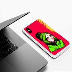 Чехол iPhone XS Max матовый BILLIE EILISH БИЛЛИ АЙЛИШ Z, цвет: 3D-белый — фото 2