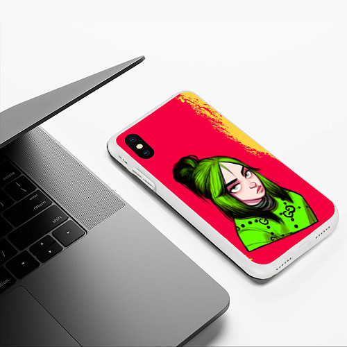 Чехол iPhone XS Max матовый BILLIE EILISH БИЛЛИ АЙЛИШ Z / 3D-Белый – фото 3