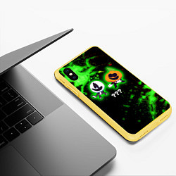 Чехол iPhone XS Max матовый Skid and Pump, цвет: 3D-желтый — фото 2