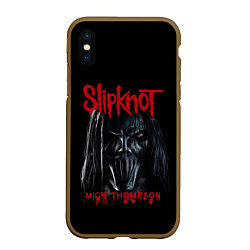 Чехол iPhone XS Max матовый MICK THOMPSON SLIPKNOT СЛИПКНОТ Z, цвет: 3D-коричневый