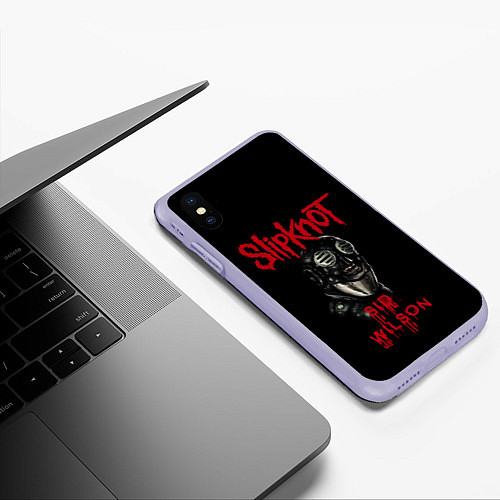 Чехол iPhone XS Max матовый SID WILSON SLIPKNOT СЛИПКНОТ Z / 3D-Светло-сиреневый – фото 3