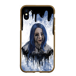 Чехол iPhone XS Max матовый BILLIE EILISH БИЛЛИ АЙЛИШ Z, цвет: 3D-коричневый