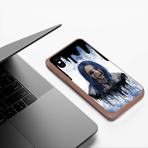 Чехол iPhone XS Max матовый BILLIE EILISH БИЛЛИ АЙЛИШ Z / 3D-Коричневый – фото 3