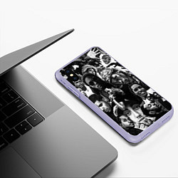 Чехол iPhone XS Max матовый Music Rap allpic, цвет: 3D-светло-сиреневый — фото 2