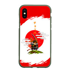 Чехол iPhone XS Max матовый Тони Тони Чоппер ниндзя One Piece, цвет: 3D-темно-зеленый