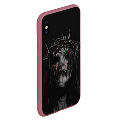 Чехол iPhone XS Max матовый Joey Jordison, цвет: 3D-малиновый — фото 2