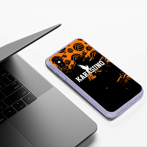 Чехол iPhone XS Max матовый KARASUNO КАРАСУНО / 3D-Светло-сиреневый – фото 3