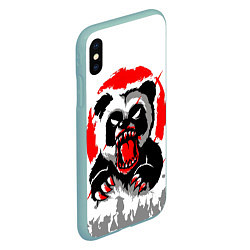 Чехол iPhone XS Max матовый Злая Кровавая Панда, цвет: 3D-мятный — фото 2