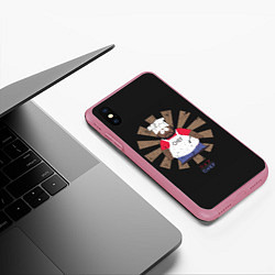 Чехол iPhone XS Max матовый Шеф, цвет: 3D-малиновый — фото 2