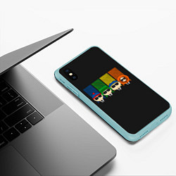 Чехол iPhone XS Max матовый South park FBI, цвет: 3D-мятный — фото 2