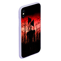 Чехол iPhone XS Max матовый Сиреноголовый Кровавый Лес, цвет: 3D-светло-сиреневый — фото 2