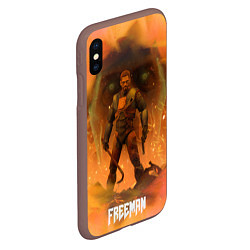 Чехол iPhone XS Max матовый FREEMAN GMAN HALF-LIFE Z, цвет: 3D-коричневый — фото 2