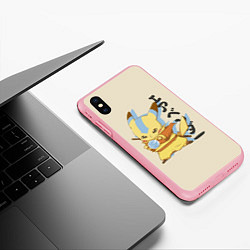 Чехол iPhone XS Max матовый Пикачу х Аанг, цвет: 3D-баблгам — фото 2
