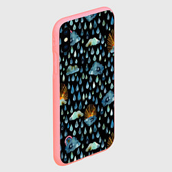 Чехол iPhone XS Max матовый Дождливая осень Солнце, облака, цвет: 3D-баблгам — фото 2