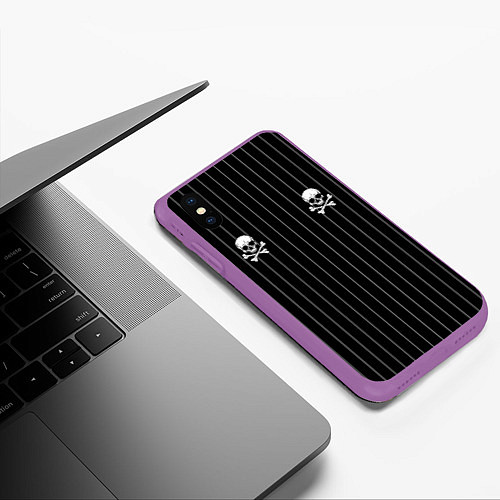 Чехол iPhone XS Max матовый Как у Горшка Король и Шут / 3D-Фиолетовый – фото 3
