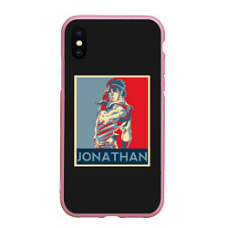 Чехол iPhone XS Max матовый Jonathan JoJo, цвет: 3D-розовый