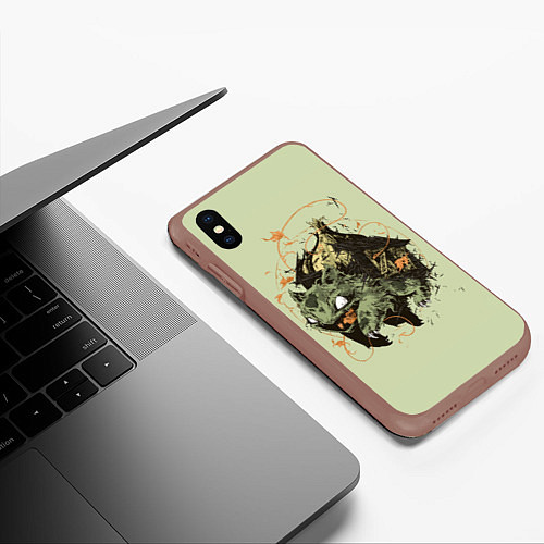 Чехол iPhone XS Max матовый Horror Bulbasaur / 3D-Коричневый – фото 3