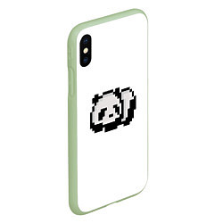 Чехол iPhone XS Max матовый Панда, цвет: 3D-салатовый — фото 2