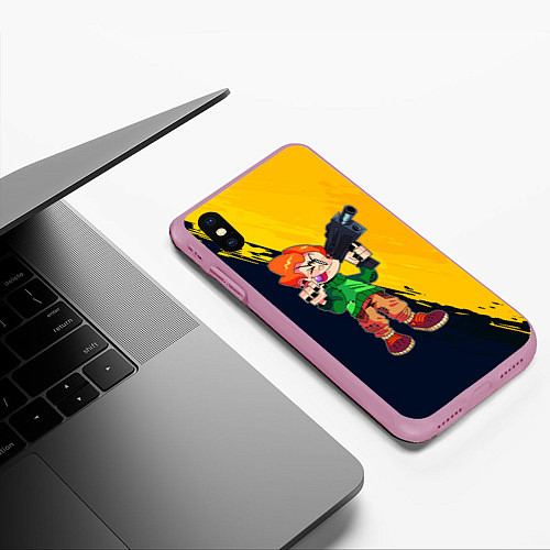 Чехол iPhone XS Max матовый FNF PICO ПИКО / 3D-Розовый – фото 3